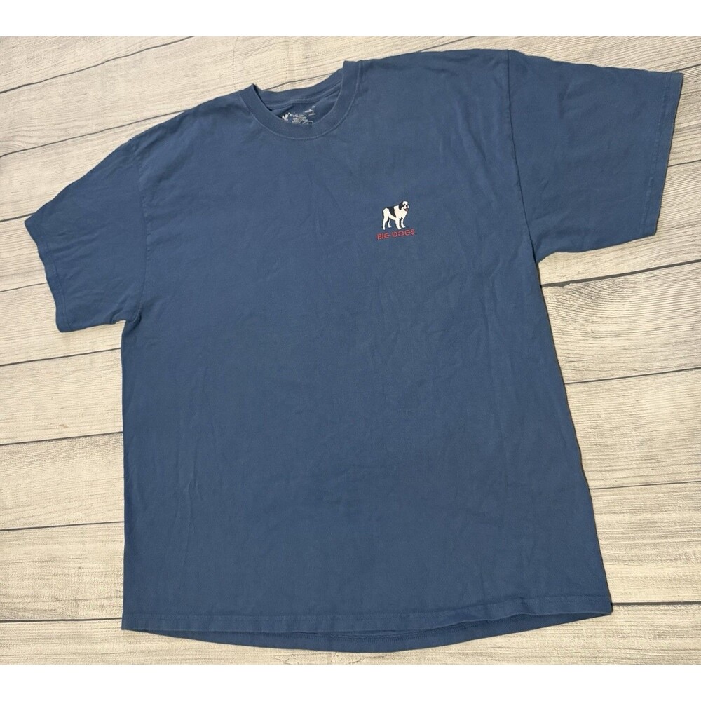 VTG Y2K 2007 Big Dogs BBQ Barbecue Rules T Shirt Size XL Blue - Picture 2 of 7